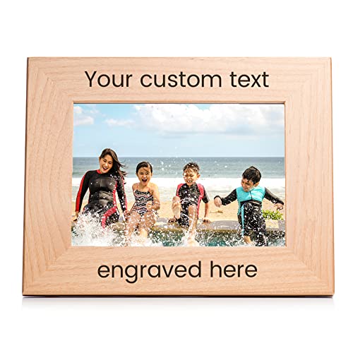 Lifetime Creations Custom 5x7 Picture Frame - Personalized Text, Hardwood Photo Frame Engraved in...
