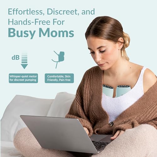 Image of Roboson Wearable Electric Breast Pump For Feeding Mothers, Automatic Electrical Milk Feeding Pumping Machine with 3 Modes & 9 levels, Portable & Compact, Rechargeable with large 1400 mah battery, Digital Touch Screen, Food Grade Milk Cup of 150 ml, BPA Free and Skin Friendly (1 Year Warranty)