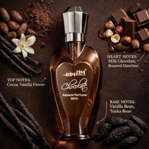 Image of RIM ZIM Chocolate Perfume | Unisex For Men and Women | Elegant 60ml | Long Lasting Fragrance | Perfect | For all occasions | Notes of Cocoa, Vanilla Flower, Hazelnut, Vanilla Bean | Sweet | Best gift for men and women | EDP Eau De Parfum