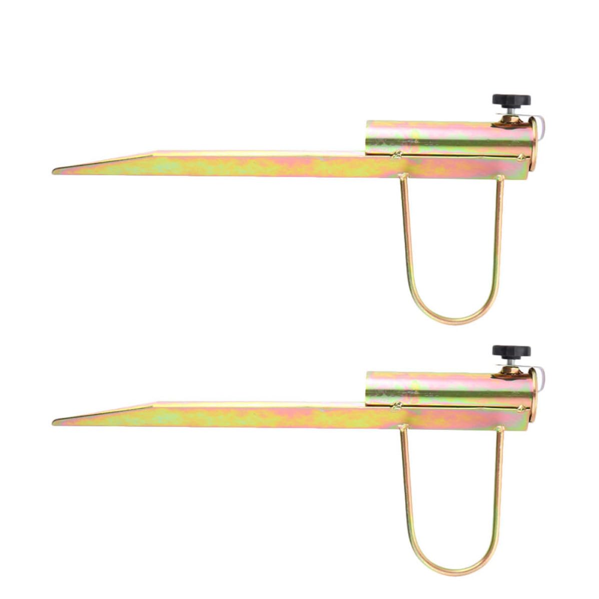 minkissy 2 Stück Schirmständer Erdspieß aus Eisen für Strand und Sand mit Schraubfixierung zur Stabilisierung von Sonnenschirmen bis 36mm Stangendurchmesser
