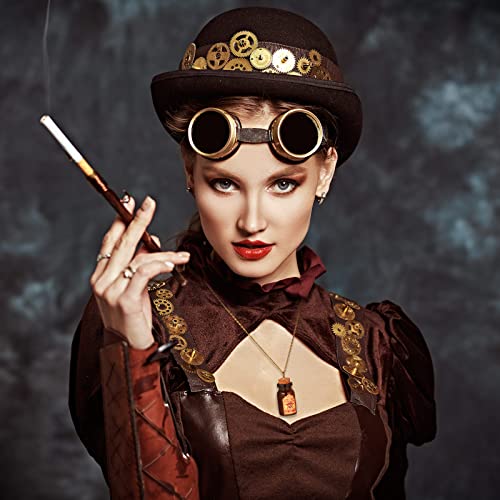 Henoyso 4 Pcs Potion Necklaces Witch Potion Bottle Necklace Vial Necklace Gothic Jewelry Vampire Necklace Steampunk Costume Women Gifts Pirate Jewelry Christmas Gifts for Women Men2