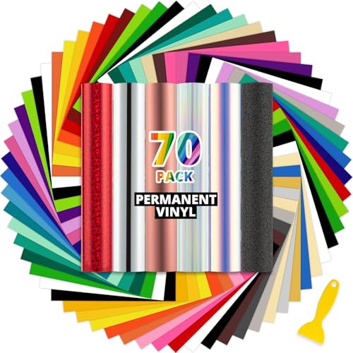 Vinyle adhésif permanent haute adhérence HTVRONT échenillage facile 70 feuilles - 2
