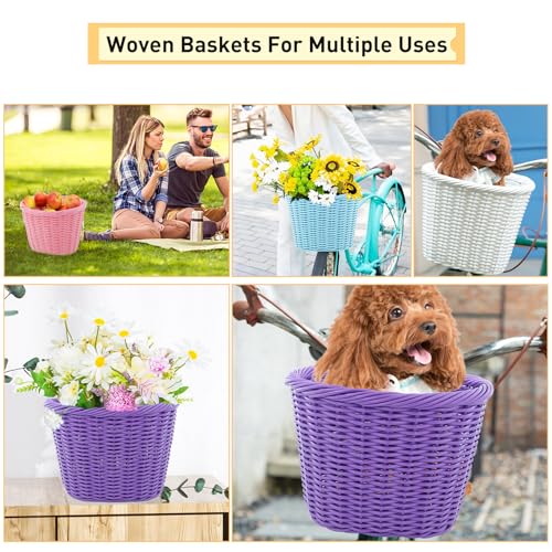 Image of ZUKKA Handlebar Bike Basket,Front Handlebar Adult Storage Basket, Waterproof with Leather Straps,Bicycle Accessory