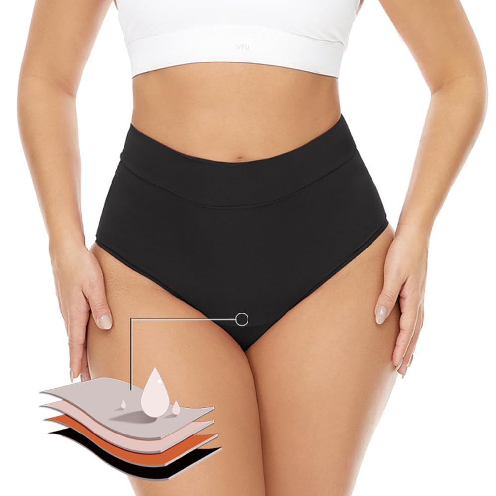 BIGFOX Traje de Baño Menstrual Mujer, Bikinis y Braguitas Impermeables a Prueba de Fugas - Ropa Interior para el Período - Cintura Baja para Adolescentes