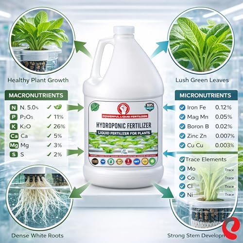 Image of Erwon Liquid Fertiliser for Hydroponic Plants I Essential All Nutrients for Overall Growth | For Leafy Greens, Herbs, Vegetables & Flowers I 1000 ml
