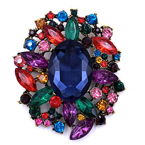 Image of Flower Brooch Pin Costume Jewelry Accessory Gold Tone