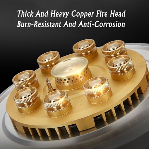 32cm Gas Stove, 1 Burner, 5.2KW High-Efficiency, Nine-Chamber Large Flame, 99-Minute Timer, Safety Flameout Protection for NG Use