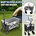 VOYSIGN Collapsible Wagon Folding Utility Cart, Beach Wagon 352LBS Heavy-Duty with Adjustable Handles, 5