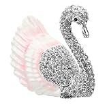 KAJNBN Caja Joyero de Aleación Forma de Cisne Plata para Guardar Joyas y Pendientes, Organizador Decorativo Adecuado para Hogar y Bodas