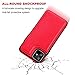 for iPhone 11 Wallet Case with Card Holder,OT ONETOP PU Leather Kickstand Card Slots Case,Double Magnetic Clasp and Durable Shockproof Cover for iPhone 11 6.1 Inch(Red)