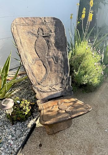 Senufo Stargazer Folding Vintage Antique Chair, Wooden Chair, African Furniture