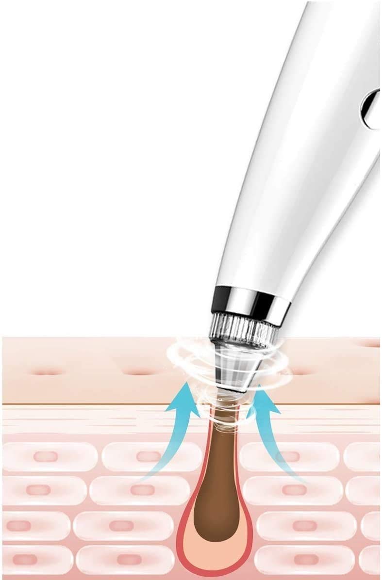 Aspiratori di rimozione di Blackhead - Strumento di rimozione dell'estrazione del Viso aspiratore del pulitore del Pulito del pori Elettrico, 6 snelle Funzionali Regolabili della Pelle