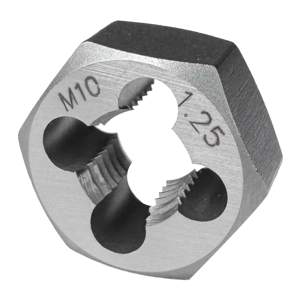 Yamesh M10 x 1.25 Hex Die Rethreading Die Thread Die Carton Steel for Right Hand โ image 1