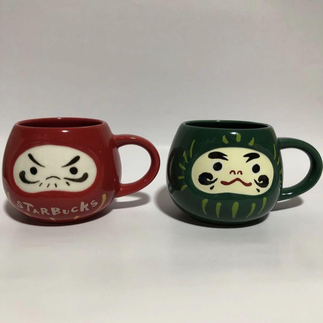 Starbucks ダルマ マグカップ セット 赤 緑 2019 2020 ② Starbucks ダルマ マグカップ セット 赤 緑 2019 2020 ②
