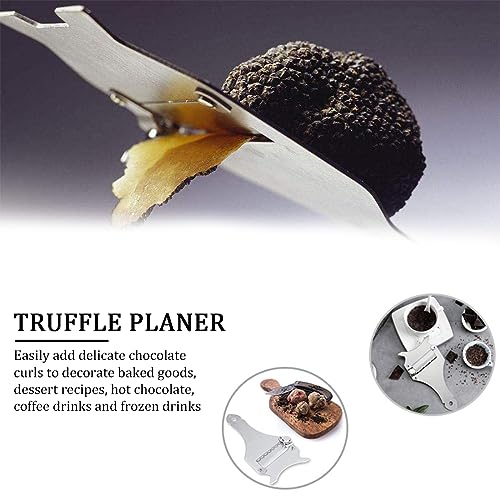 Foto von JSKWIKE 1 Pcs Trüffelhobel Profi Trüffelhobel Verstellbarer Gourmethobel Professioneller Trüffelschneider Käsehobel Edelstahl Käsemesser Einstellbare Klinge Schokoladenrasierer