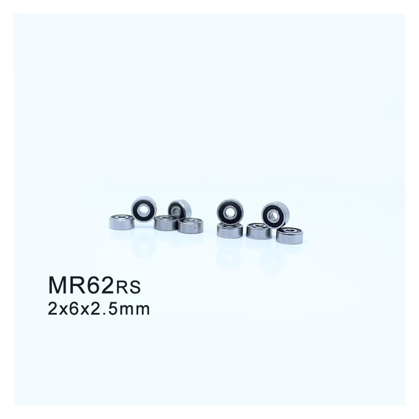 MR62RS portant ABEC-3 (10 pièces) 2 * 6 * 2.5Mm passe-temps électrique RC voiture camion MR62 RS 2RS roulements à billes MR62-2RS noir scellé