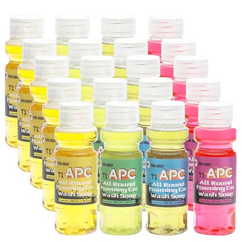 Image of Tool Daily All-Round Foaming Car Wash Soap for Foam Cannon 20 Pack | High-Foaming Concentrated Formula, Specialized Car Shampoo for Pressure Washer, 3.38 Fl Oz Each