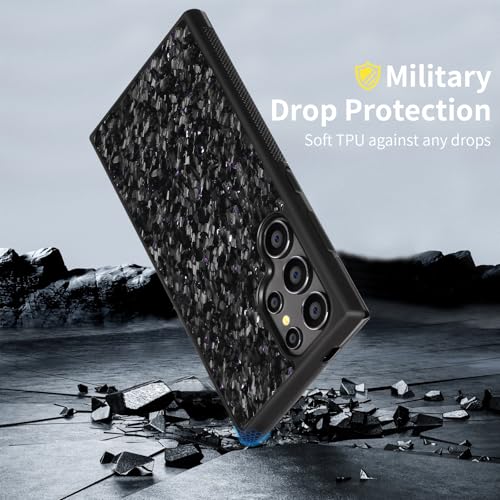 Coque Samsung A34 5G en fibre de carbone forgée violette luxe