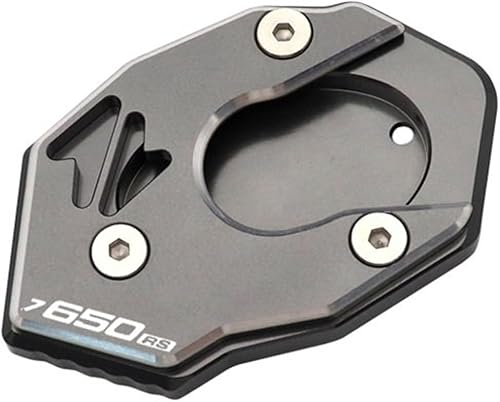Moto Kickstand - Extensión de pie lateral para Kawasaki Z900SE Z900 Z650RS Z 900SE 900 650RS Soporte Ampliar Placa de soporte (Color  Titanio)