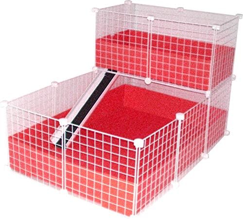 C& C Cage (3 x 2 plus 1x2 loft, White) RED INSERT AND RAMP NOT INCLUDED