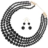 Collier de perles de mariage : parfait pour les femmes de âges, il peut être offert à votre petite amie, épouse ou mère en cadeau pour un anniversaire, la saint-valentin, etc. bijou pour femme