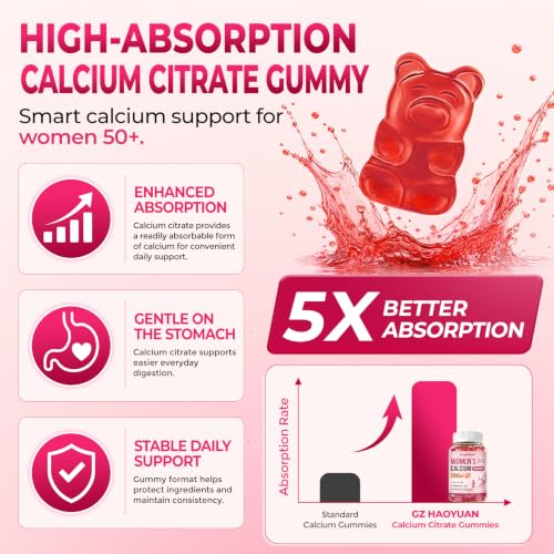 GZ HAOYUAN 50+ Women's Calcium Citrate Gummies