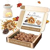 Autumn Cuddle Up Wax Melts - 16 x 5g Heart Shaped Melts Scented with Roasted Pumpkin and Ginger Fragrance as Autumn Wax Melts in a Gift Box, Alternative to Pumpkin Spice Candle