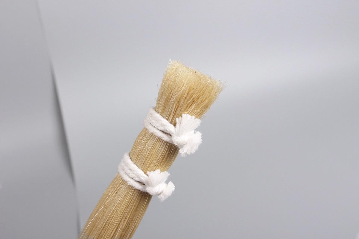 Natürliches Bogenhaar, hochwertig, weißer Pferdeschwanz für Cello, Viola und Violine, 80–85 cm, 250 g (250 g)
