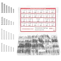 300 Stück Druckfedern Sortiment Kit, 304 Edelstahl Kleine Federn Set für DIY Reparaturprojekte, 23 verschiedene Größen Mechanische Metall Mini Federn für DIY, Zuhause, Automobilreparaturen