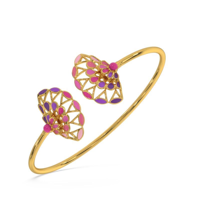 Image of KISNA 14KT|18KT BIS Hallmark Pure Gold bracelets For Women Size -2.4 anna