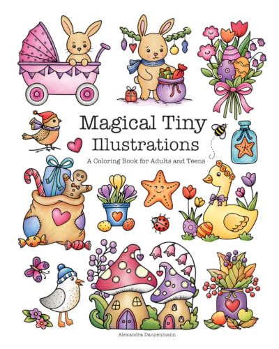 Magical Tiny Illustrations: A Coloring Book for Adults and Teens image 2