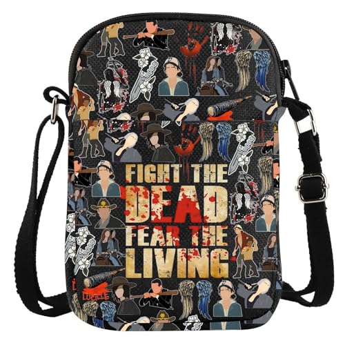 WZMPA Rick Grimes Crossbody Bag Daryl Dixon & Negan Fans Gift Zombie TV series Shoulder Bag Carl & Michonne Fans Gift
