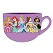 Silver Buffalo DP113133G Disney's Princesses Glitter Ceramic Soup Mug, 24 oz, Multicolor