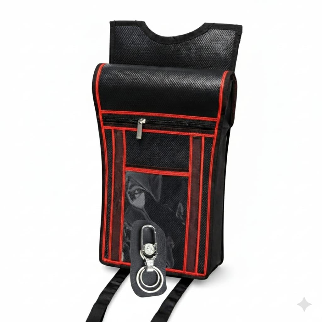 Bike Tank Cover for Pulsar All Models, Black and Red Combination-image-32
