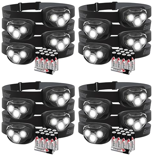 Image of Energizer PRO-260 LED Headlamp,IPX4 Water Resistant Headlamps,High-Performance Head Light for Outdoors,Camping,Running,Storm,Survival LED Light for Emergencies (Batteries Included),(Pack of 16)