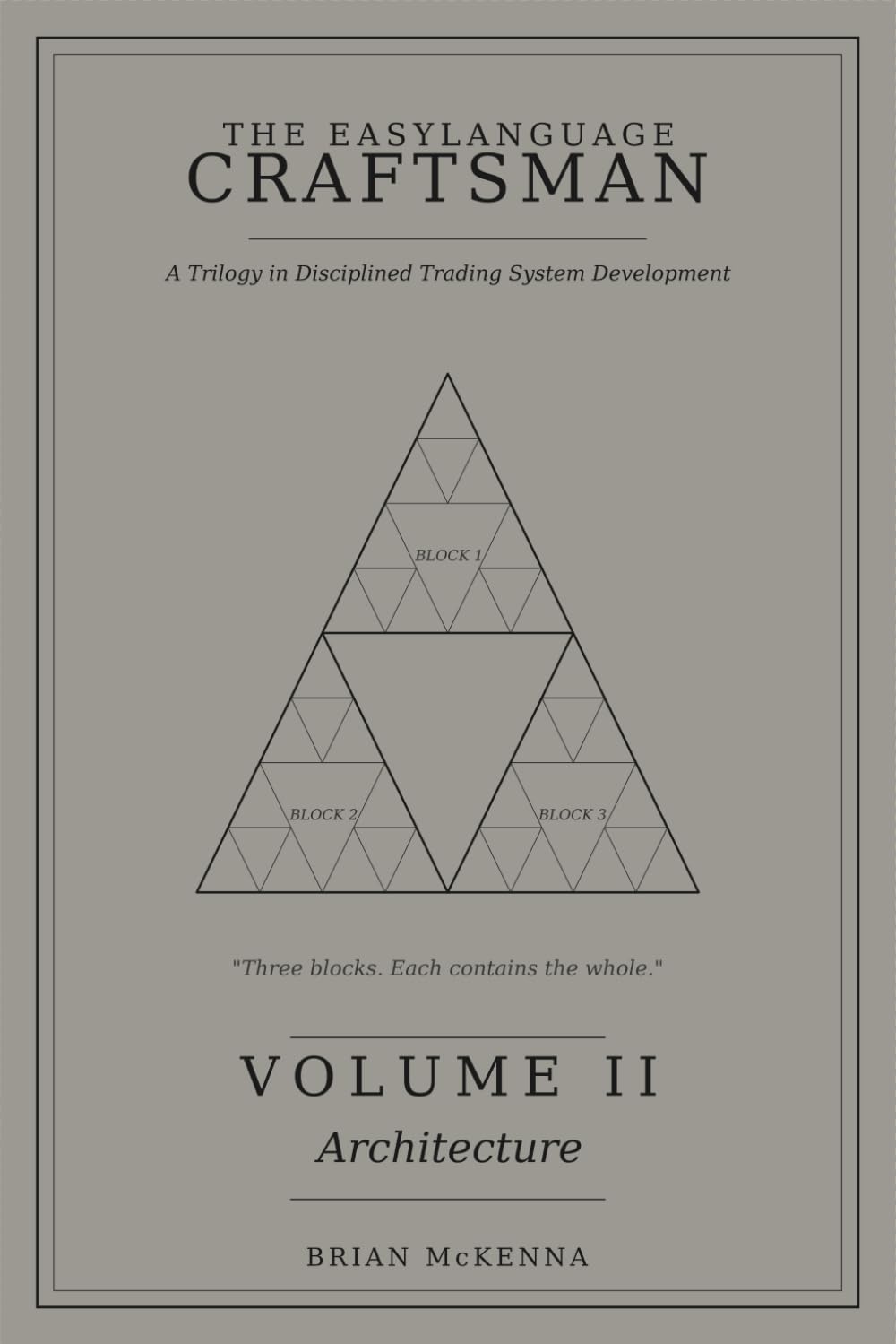THE EASYLANGUAGE CRAFTSMAN: A Trilogy in Disciplined Trading System Development; VOLUME II Architecture