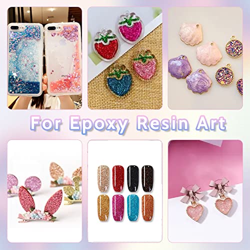 Yesogreat Holographic Ultra Fine Glitter, 180G/6.35Oz Resin Laser Glitter Powder, 1/128” 0.2Mm Metallic Iridescent Glitter For Slime Resin Arts Tumbler Jewelry Nail Art Makeup Painting Cards #TOP4