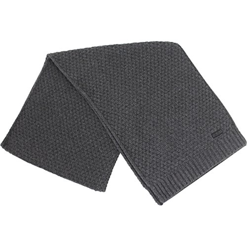 Hugo Boss Zaff Textured Woolen Scarf (Gray)