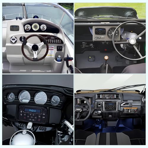 Image of Geloo Marine Radio Receiver Waterproof Boat Stereo Radio System with AUX-in Subwoofer Pre-Amp EQ, AM /FM Radio Receiver Digital Media MP3 Player USB Input for Motorcycle Boat Golf Cart Truck