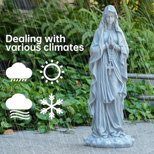 Virgin-Mary-Praying-Statue-3149-Inch-Tall-Outdoor-Garden-Religious-Garden-Statue-Mary-Statue-Outdoor-Yard-Patio-Deck-Home-Entryway-Hallway-Sculpture-Magnesium-Oxide-Stone Virgin Mary Praying Statue 3149 Inch Tall Outdoor Garden Religious Garden Statue Mary Statue Outdoor Yard Patio Deck Home Entryway Hallway Sculpture Magnesium Oxide Stone