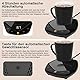 Kaffeewärmer, Bürotisch Gadgets Smart Cup Warmer für Home Office, Elektrischer Kaffeewärmer mit 3 Temperatureinstellungen, Getränkewärmer für Kaffee, Milch, Tee (Schwarz)