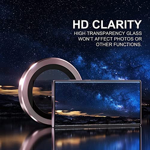 Image of Camera Lens Protector Ring Compatible with Samsung Galaxy S23 Ultra | Tempered Glass + Aluminum Alloy Ring | Full Coverage Lens Guard | Scratch Proof | HD Clear | Case Friendly | Lavender
