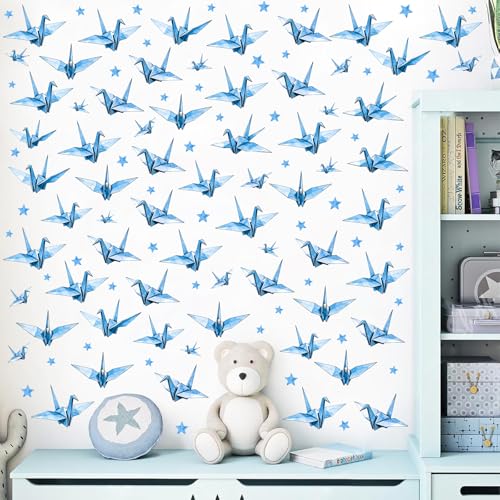 Vinilo Decorativo Kazova Origami Crane 128 Piezas Azul miniatura 7