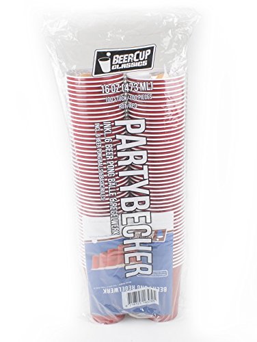 100 herbruikbare rode bekers, Red Party Beer Pong Cups 16 oz. 473 ml rood incl. 6 Beer Pong ballen en Beer Pong… - Image 3