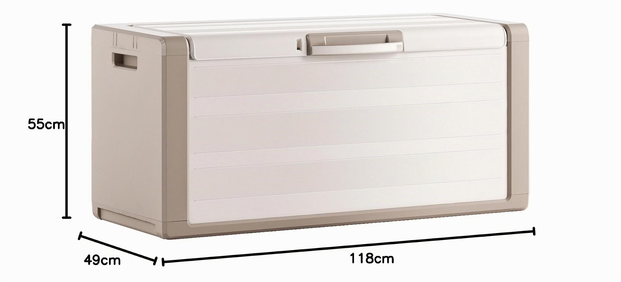 KETER | Coffre de rangement GULLIVER, Beige, Coffre, 118x49x55 cm