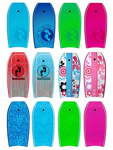 Two Bare Feet 41" (104cm) Slick Board Bodyboard XPE + EVA Core Includes Wrist/Ankle Strap