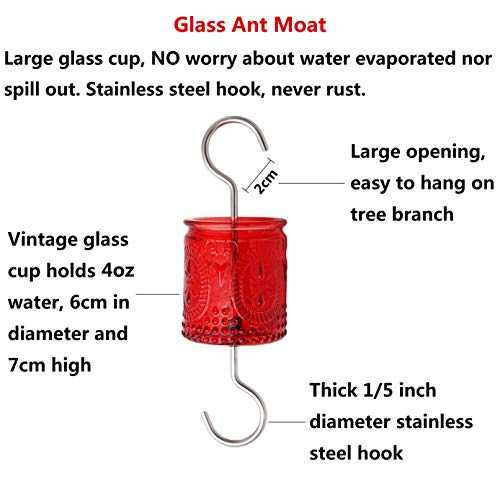 Vintage Glass Ant Moat For Hummingbird And Oriole Feeders Large Capacity Guard For Nectar Feeders #TOP1
