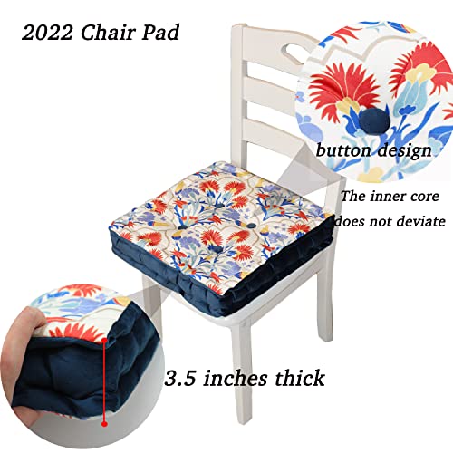 Sthchun Dining Room Chair Cushion With Carrying Handle - Thick Etc Tufted Padded Boosted Boho Seat Cushion And Floor Pillows Seating 【16 X 16 X 3 Inches】- Colorful #TOP4