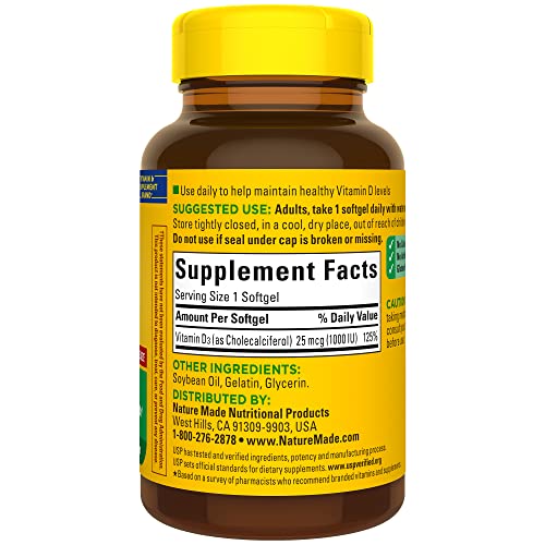 Nature Made 2676 Vitamin D3 1000 Iu (25 Mcg), Dietary Supplement thumb #7
