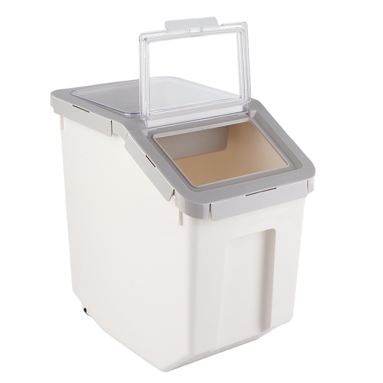 Tierfutterbox, Feuchtigkeitsgeschützter Futterspender für Hunde, Tierfutterfass für Katzen, Feuchtigkeitsgeschützter Futterspender für Hunde, Getreideaufbewahrungsbox mit Messbecher, Ideal f